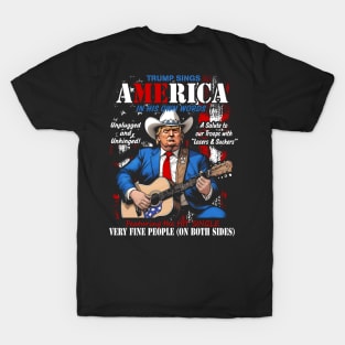 Funny Anti-Trump Country Music Fan Trump Sings America Tour Shirt T-Shirt